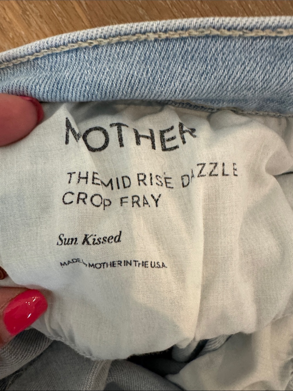 MOTHER The Mid Rise Dazzler Crop Fray - Light Blue Cropped Frayed Hem Jeans - Picture 7 of 7